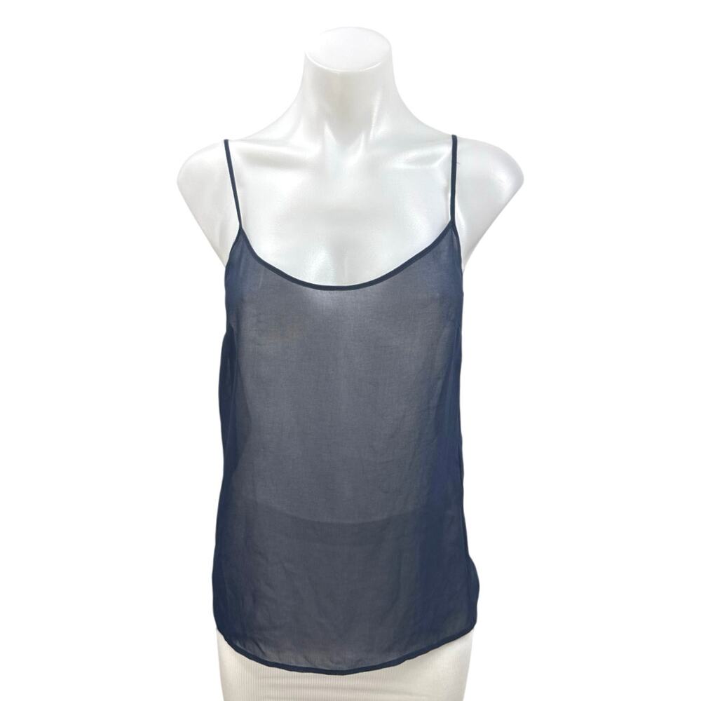 Versace Collection Black Sleeveless Cami Camisole Sheer Cover Up Tank Top Size S